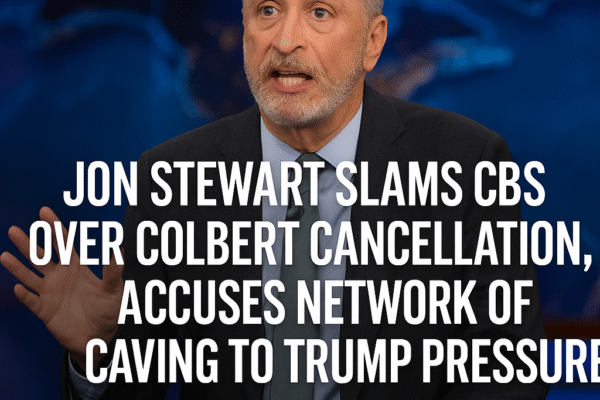 Jon Stewart Slams CBS Over Colbert Cancellation, Accuses Network of Caving to Trump Pressure