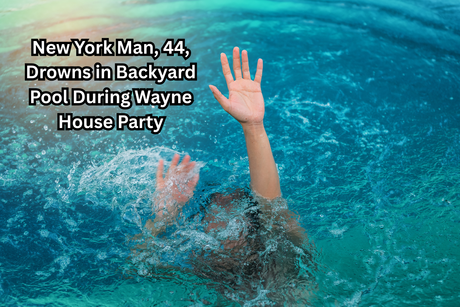 man drowning in pool