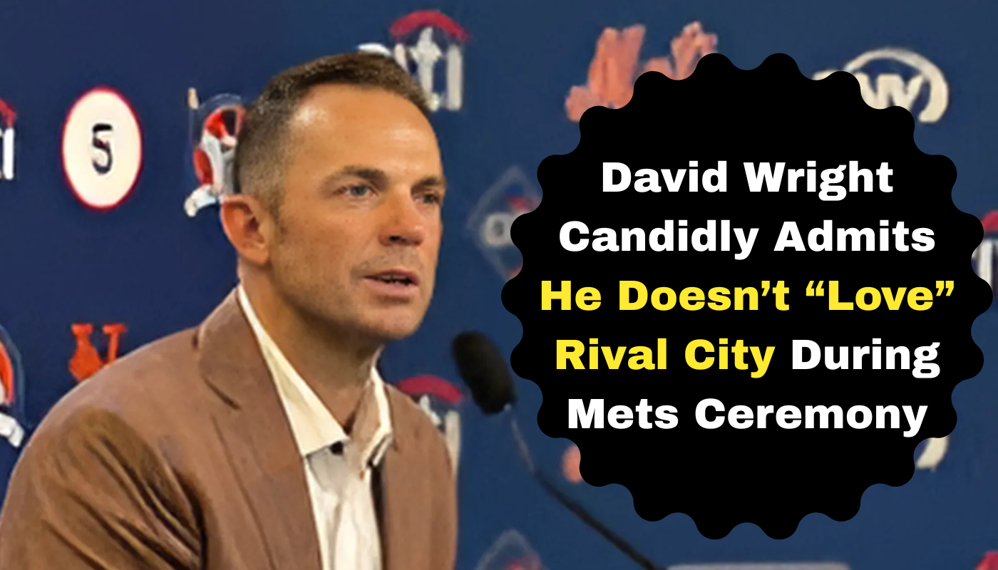 David Wright speaks candidly during a press conference at Citi Field, reflecting on his rivalry with Philadelphia and sharing heartfelt thoughts during his retirement weekend.