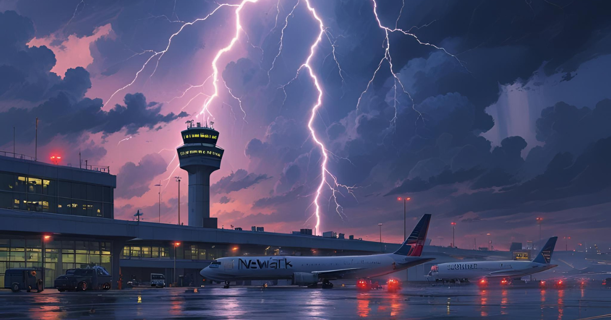 Severe Thunderstorms Trigger Ground Stop at Newark Airport and Nearby Hubs