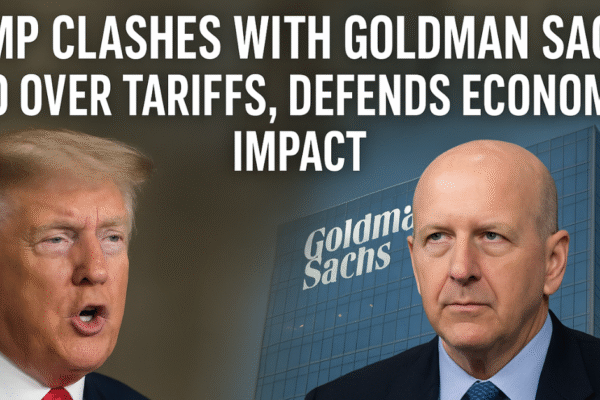 Trump Clashes with Goldman Sachs CEO Over Tariffs, Defends Economic Impact