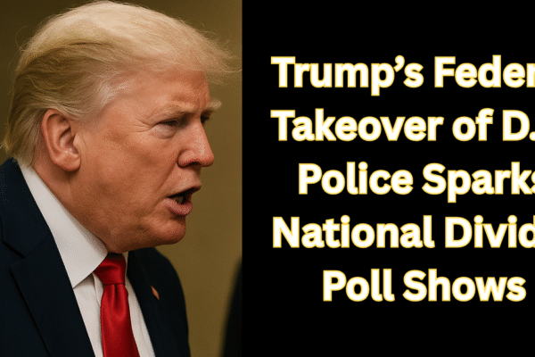 Trump’s Federal Takeover of D.C. Police Sparks National Divide, Poll Shows