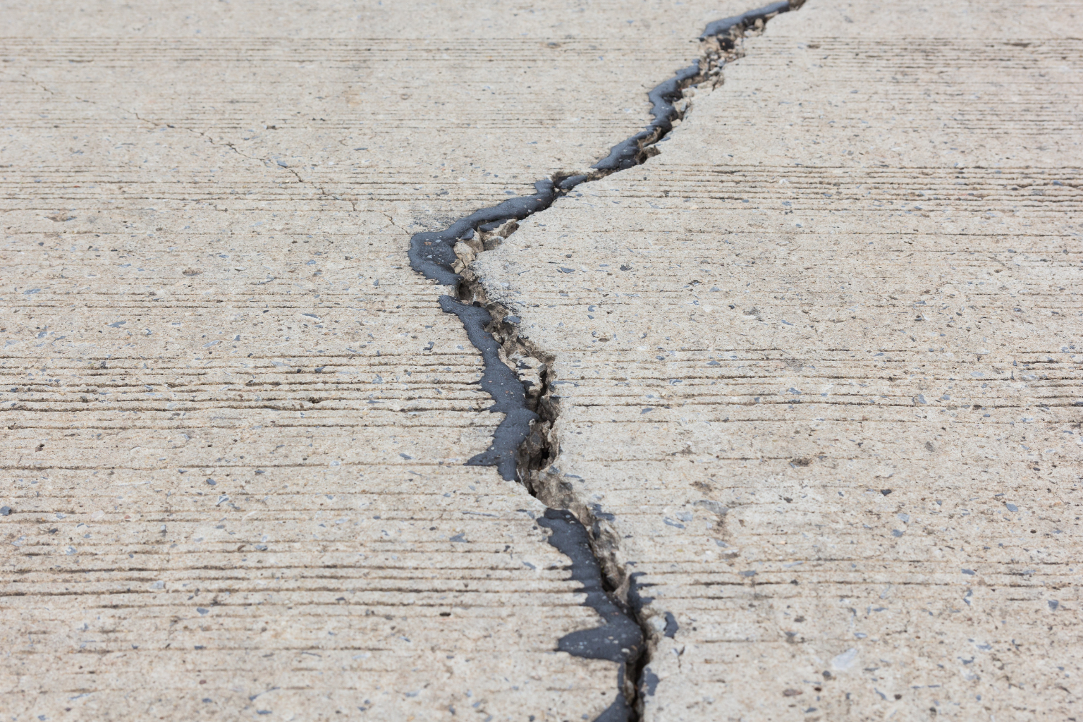 crack in N.J. road