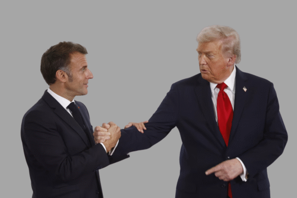 Trump’s Extended Handshake With Macron Steals Spotlight at Gaza Summit trump